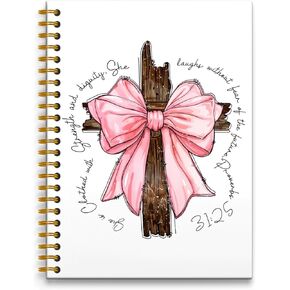Pink Bow Coquette Notebook, God is Within Her She Will not Fall Christian Notebook Journal, Preppy Journal, Christian Gifts for Women, Bible Journaling Notebook, Spiral Notebook 5.5x8.3 Inches in Kuwait