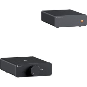 Fosi Audio Box X5 Phono Preamp for Turntable and V3 Stereo Amplifier Home Audio 300 Watts x2 Power TPA3255 Class D Mini Amp