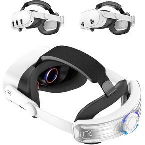 Head Strap for Meta/Oculus Quest 3/3S: Adjustable Quest 3/3S Elite Strap Replacement - Enhanced Comfort Support of VR Headset - Reduce Pressure Extend Playtime