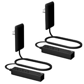 LIDER Outlet Extender with 3 Receptacles, 2 Power Strip with USB Type-A and Type-C Charger, USB Port, Ultra-Thin Wall Plate Plug with Cord Extender, 3-Outlet Power Strip, Flat-Face, 3ft Cord, White