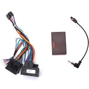Keenso Audio Stereo Wiring Harness, Car Power Cable with Canbus Box Replacement for F30/F10/X5/E46/E39/E53