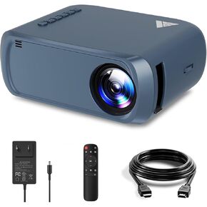 Mini Projector with Wifi Portable Projector Support 1080P 170" Mini HD Movie Projector, Outdoor Projector Compatible with Phone/ Tablet/ Laptop/ TV Stick/ PS4/ HDMI/USB - Yellow Black