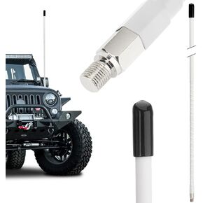 CB Radio Antenna Whip Fiberglass Antenna Kit Long Range 2’ Foot 24 Inch Black