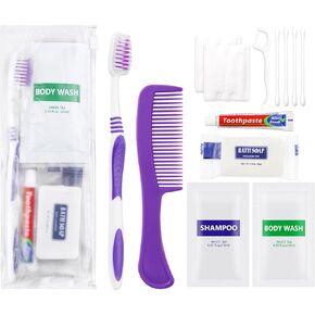 Pack of 50 Hygiene Kit, Toiletry Kit Bulk, Individually Packed, Travel Disposable Hygiene Kit, Homeless Care Package Supplies,Suitable for Hotel, Camping, Travel