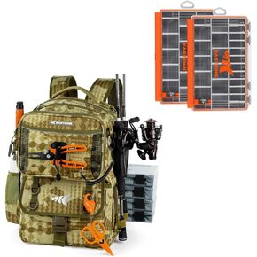 KastKing BaitSpace 50L Fishing Tackle Backpack and HyperSeal Waterproof Tackle Box