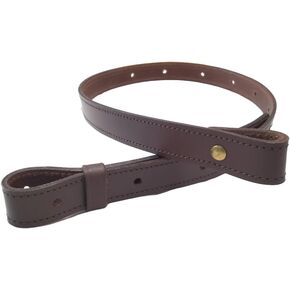 Rifle Gun Sling Buffalo Leather Vintage 1" Wide Crazy/Horse Shooting Shoulder Handmade Premium Strap, Handstiched Sling - Dark Brown