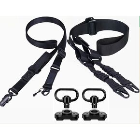 4 Pack Two Point Quick Adjust Slings and QD Sling Mounts with M loc System for Outdoor