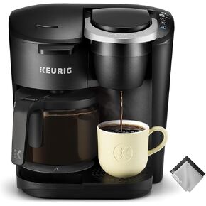 Keurig Coffee Maker, Essentials Single-Serve K-Cup Pod Coffee Maker, Black, w/Cleaning Cloth