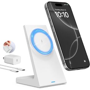 20w Fast Mag-Safe Charger Stand,Stickable Desk Wireless Charger with 25w PD Adapter,Office Stand up Phone Charging Magnetic Charger for iPhone 16/16 Pro/16 Plus/16 Pro Max/15/14/13/12 Series