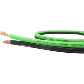 100' feet True 16 Gauge AWG CCA Speaker Wire Green/Black Car Home Audio