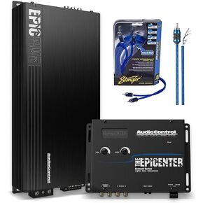 AudioControl EPICENTER Bass Bundle - EPICENTER Bass Restoration Processor (Black) + EPICFIVE 5-Channel 1100W Car Audio Amplifier + Stinger 2-Channel 3 FT 6000 Series RCA Interconnect Cable