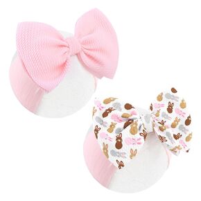 Christmas Baby Bows Santa Hats Snowflakes Headbands for Girls Gingerbread Candy Cane Headbands Hair Bows Christmas Hair Accessories Pink