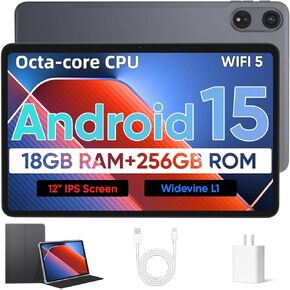 Android 15 Tablet مع معالج ثماني النواة ، وذاكرة وصول عشوائي بحجم 12 جيجا بايت (6+12 جيجا بايت) ، 256 جيجا بايت ROM.