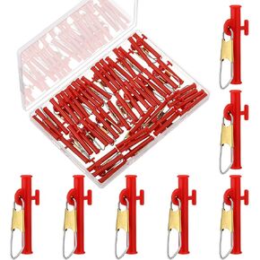 50 PCS 1-1/2 Sinroser Slides for Catfishing with Metal Snaps ABS Crappie Clider Clider Outdoor Accessories Fishing Swickers Catfishing Equipment for Fishing Boat Boat