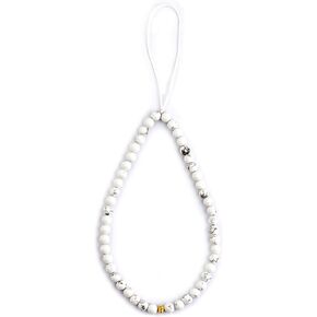 KIKILA Phone Lanyard Wrist Semi-Precious Gem Stones Beaded Phone Charm CellPhone Lanyard Wrist Strap Handmade Natural Gemstone Phones Chain String