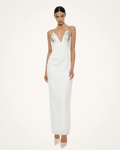 JW PEI Women's Ayliua Sweetheart-Neckline Rhinestones Embellished Long Dress in Saudi Arabia