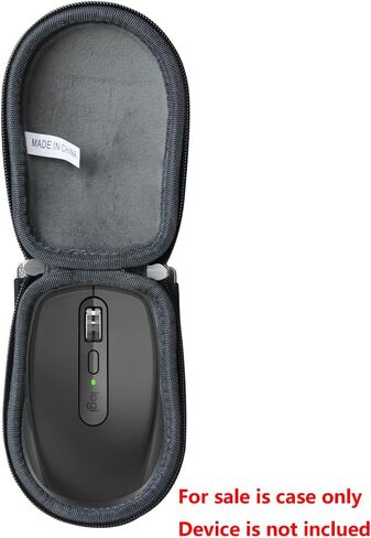 Anleo Storage Case for Logitech MX Anywhere 3S / Anywhere 3 / Anywhere 2S / Anywhere 2- IP54 Waterproof Cover with Shockproof Design & Carabiner Hook （Black） in Kuwait