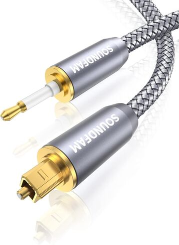 Toslink to Mini Toslink Cable Optical Audio Cable for Soundbar.Attention:Cannot Convert Analog Signals to Digital,Not A 3.5mm AUX Plug (3feet/1M) in Kuwait