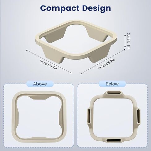 حامل سطح المكتب السيليكون لـ Mac Mini M4 ، مضاد للخلع ، وتجنب ارتفاع درجة الحرارة ، والوصول إلى زر الطاقة السهلة وتنظيم المكتب ، والملحقات MAC Mini الأساسية (رمادي) in Kuwait