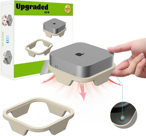 حامل سطح المكتب السيليكون لـ Mac Mini M4 ، مضاد للخلع ، وتجنب ارتفاع درجة الحرارة ، والوصول إلى زر الطاقة السهلة وتنظيم المكتب ، والملحقات MAC Mini الأساسية (رمادي) in Kuwait