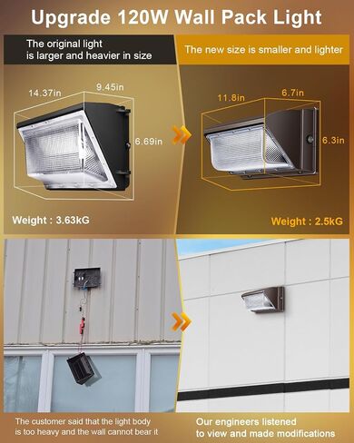 LEDMO 150W LED Wall Pack with Photocell Dusk to Dawn 5000K Waterproof Commercial Outdoor Light Fixture 21000lm 100-277V Equivalent,Energy Save Flood Lights for Building,Yard,Warehouse,Garage in Saudi Arabia