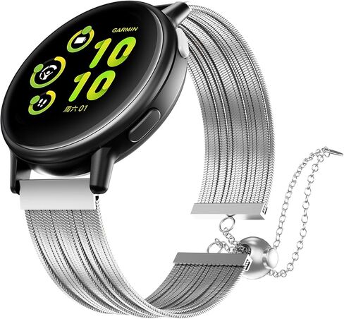 Stainless Steel Tassel Band for Garmin Vivoactive 3 /Vivoactive 3 Music/Venu Sq/Venu 2 Plus/Forerunner 245/645,Dressy Chain Garmin bands 20mm garmin Replacement Strap in Kuwait