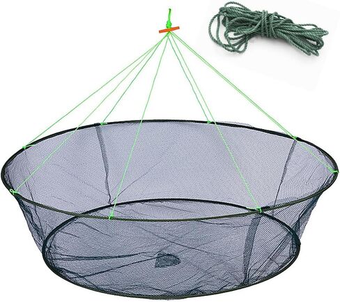 Fishing Net Trap for Bait Minnow Shrimp Crayfish Foldable Fish Crawdad Lobsters Cast Net Collapsible in Kuwait