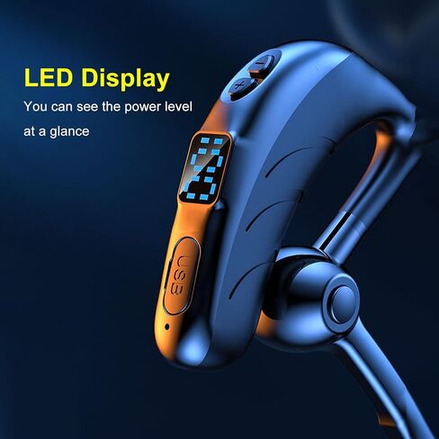 VBESTLIFE Bluetooth Earpiece, Bluetooth 5.2 Earpiece with 20H Talking Time Built in HD Microphone for Cellphones, Hand Headphones for Trucker, Office (Carton Boxed) in Kuwait