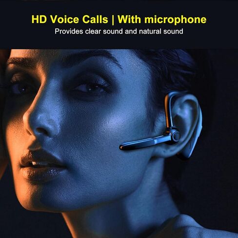 VBESTLIFE Bluetooth Earpiece, Bluetooth 5.2 Earpiece with 20H Talking Time Built in HD Microphone for Cellphones, Hand Headphones for Trucker, Office (Carton Boxed) in Kuwait