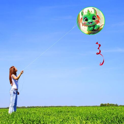 طائرة ورقية مستديرة من HENGDA KITE، للأطفال والكبار، سهلة الطيران، تصميم ممتاز للنسيج والهيكل، الصور جميلة بدقة عالية، مناسبة للمبتدئين (31 × 31) باللون الرمادي. in Saudi Arabia