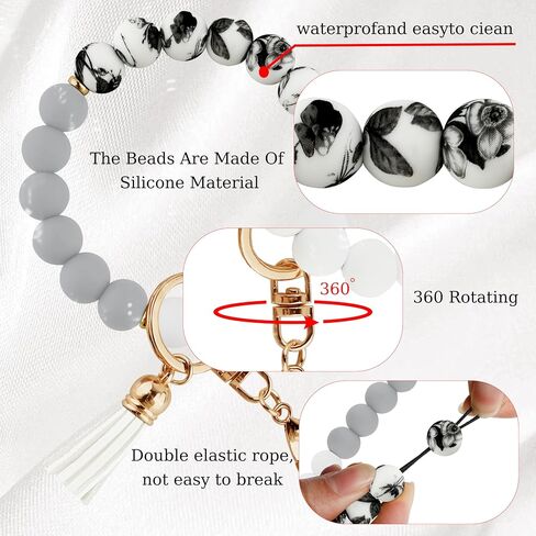 Silicone Beaded Phone Wrist Strap for Women, BPA-Free Silicone in Kuwait