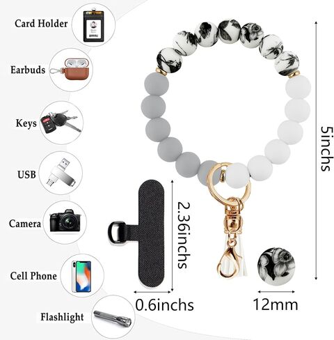 Silicone Beaded Phone Wrist Strap for Women, BPA-Free Silicone in Kuwait