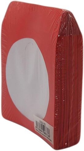 BestDuplicator White CD/DVD Paper Media Sleeves مع رفرف ونافذة صافية (حزمة 100) in Kuwait