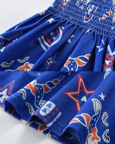 CM-Kid July 4th Dress for Toddler Girls Summer Patriotic Outfit American Flag Dresses in Kuwait