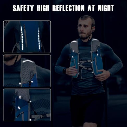 NONSAR Running Vest Backpack 7L, Running Vest for Men Women, Lightweight Pack with 500ml Soft Flask, Adjustable Chest Straps and Reflective Running Hydration Vest for Running Hiking Cycling Camping in Saudi Arabia