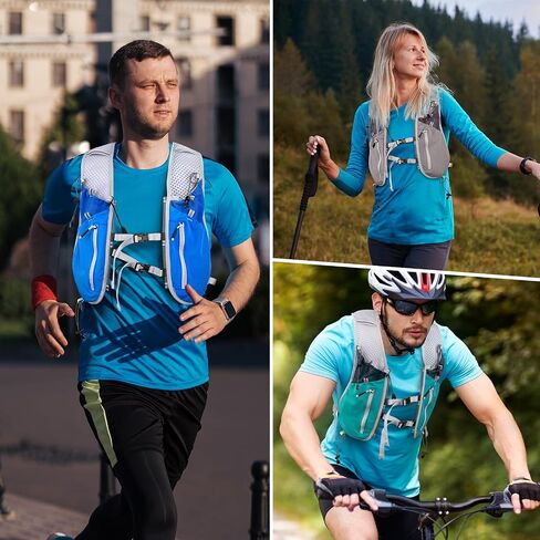 NONSAR Running Vest Backpack 7L, Running Vest for Men Women, Lightweight Pack with 500ml Soft Flask, Adjustable Chest Straps and Reflective Running Hydration Vest for Running Hiking Cycling Camping in Saudi Arabia