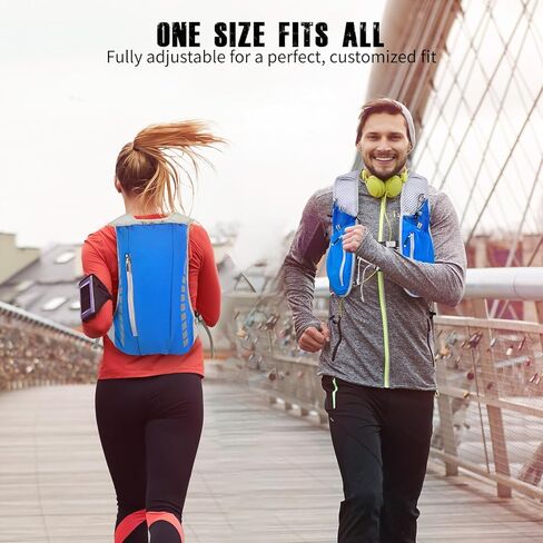NONSAR Running Vest Backpack 7L, Running Vest for Men Women, Lightweight Pack with 500ml Soft Flask, Adjustable Chest Straps and Reflective Running Hydration Vest for Running Hiking Cycling Camping in Saudi Arabia