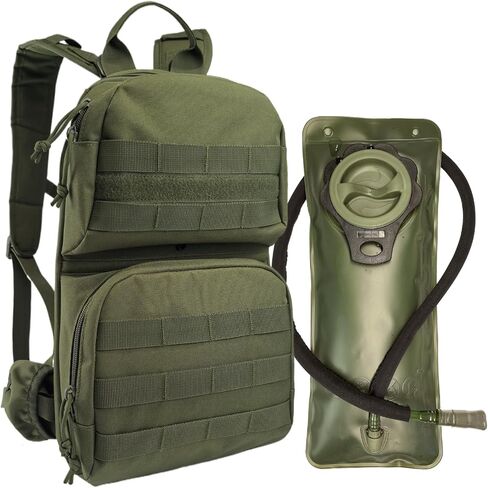 Hydration Pack, 10L Water Backpack with 2.5L Water Bladder, MOLLE System for Outdoor Hiking, Biking, Running, Black in Saudi Arabia