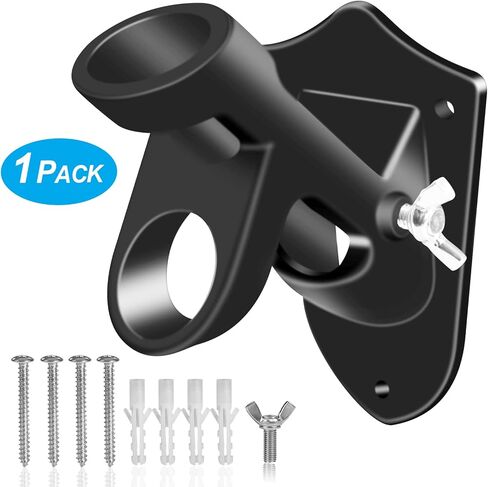 قوسين حامل عمود العلم ، Bonwin 1 "قوس تصاعد القطب مع الصلبة لجدار الجدار المنزلي ، 1" قطر داخلي ، وضعين وسبائك الألومنيوم ، مطلي خالٍ in Kuwait