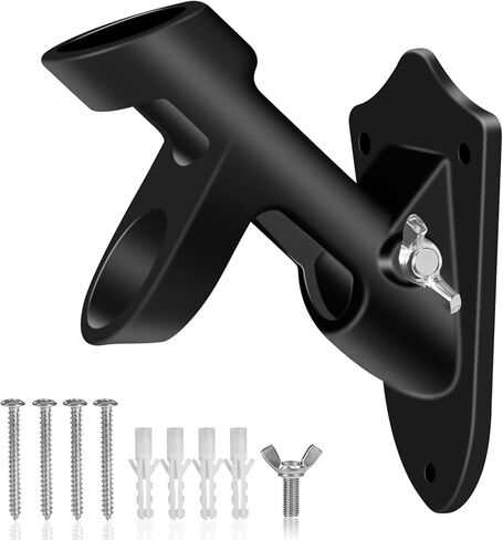 قوسين حامل عمود العلم ، Bonwin 1 "قوس تصاعد القطب مع الصلبة لجدار الجدار المنزلي ، 1" قطر داخلي ، وضعين وسبائك الألومنيوم ، مطلي خالٍ in Kuwait