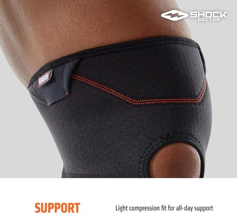 Shock Doctor Knee Brace Compression Sleeve Support (1 Unit). Helps Pain / Healing from Arthritis, Bursitis, Tendonitis, Meniscus Tear, Patella Alignment and more. For Basketball, Football, Running and most Sports. Increases Blood Flow. Knee Wrap for Men a in Saudi Arabia