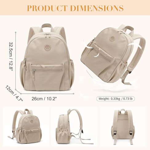 GOLF SUPAGS 10L Mini Backpack Lightweight Nylon Daypack for Women, Small City Pack, Versatile Ladies Backpack for Shopping & Travel, Apricot in Saudi Arabia