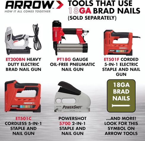 Arrow Co Inc BN1824CS Genuine 1-1/2-Inch 38mm Brad Nails, BN1824CS, 1,000-Pack in Kuwait