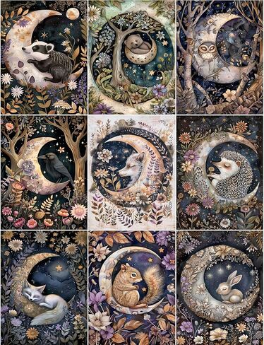 White Animals Rice Paper, 8 x 10.5 inch (6pc) - Mulberry Paper for Decoupage Scrapbooking Cards Crafts by Craft Kreativelys in Kuwait