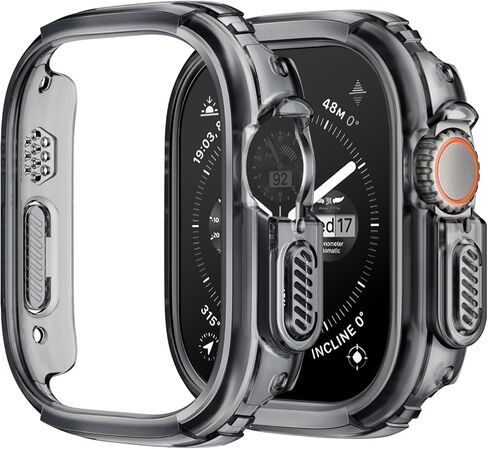 Suitisbest 2 Pack Hard Case Compatible with Apple Watch Case Ultra 2/Ultra 49mm, Military Shockproof Protective Case Scratch Protection Rugged Bumper for iWatch Ultra 2/Ultra 49mm in Kuwait