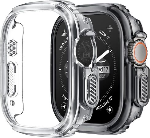 Suitisbest 2 حزمة صلبة متوافقة مع Apple Watch Case Ultra 2/Ultra 49mm ، العسكرية المقاومة للصدمات الحماية من الخدش حماية الصدمات الوعرة لـ IWatch Ultra 2/Ultra 49mm in Kuwait