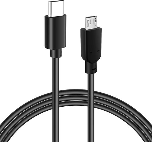 USB-C to USB Micro Cable - 2FT Flexible Cord, Supports Fast Charging & Data Sync, Compatible with MacBook Pro, Samsung Galaxy S7/S6, Kindle, Pixel 3 XL/2 XL & Micro USB Devices in Saudi Arabia