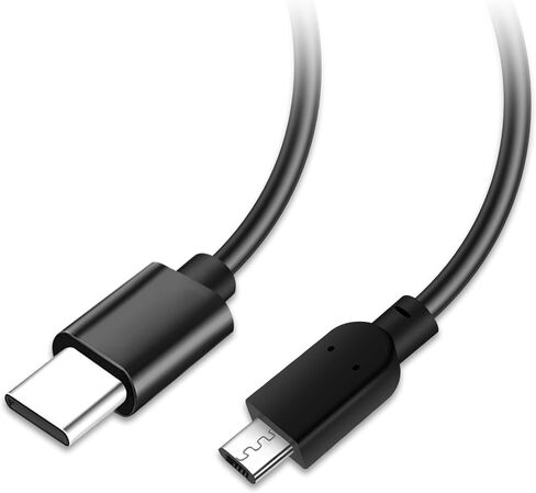 USB-C to USB Micro Cable - 2FT Flexible Cord, Supports Fast Charging & Data Sync, Compatible with MacBook Pro, Samsung Galaxy S7/S6, Kindle, Pixel 3 XL/2 XL & Micro USB Devices in Saudi Arabia