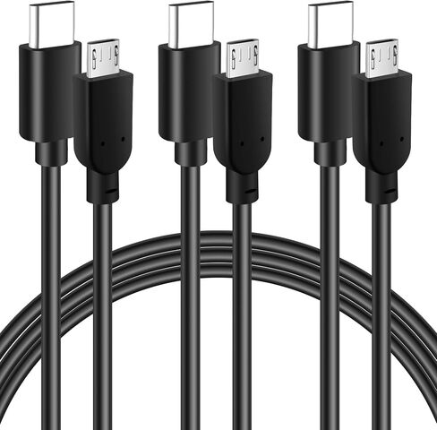 USB-C to USB Micro Cable - 2FT Flexible Cord, Supports Fast Charging & Data Sync, Compatible with MacBook Pro, Samsung Galaxy S7/S6, Kindle, Pixel 3 XL/2 XL & Micro USB Devices in Saudi Arabia
