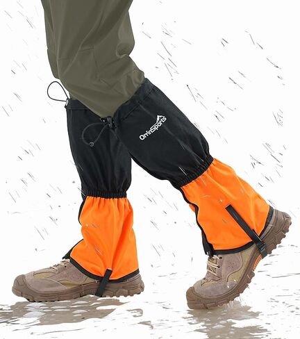 Waterproof Leg Gaiters for Men Women, Adjustable Snow Boot Gators for Hiking, Skiing, Hunting, Outdoor Adventures in Saudi Arabia
